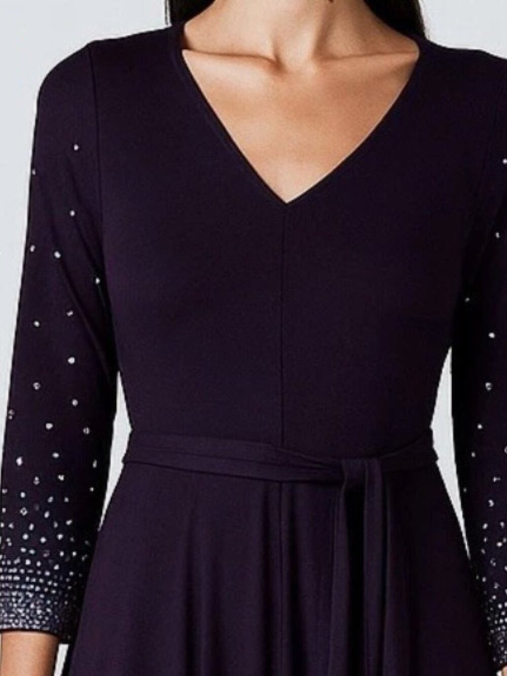 MSK Beaded Navy Midi Maxi Dress XL $89